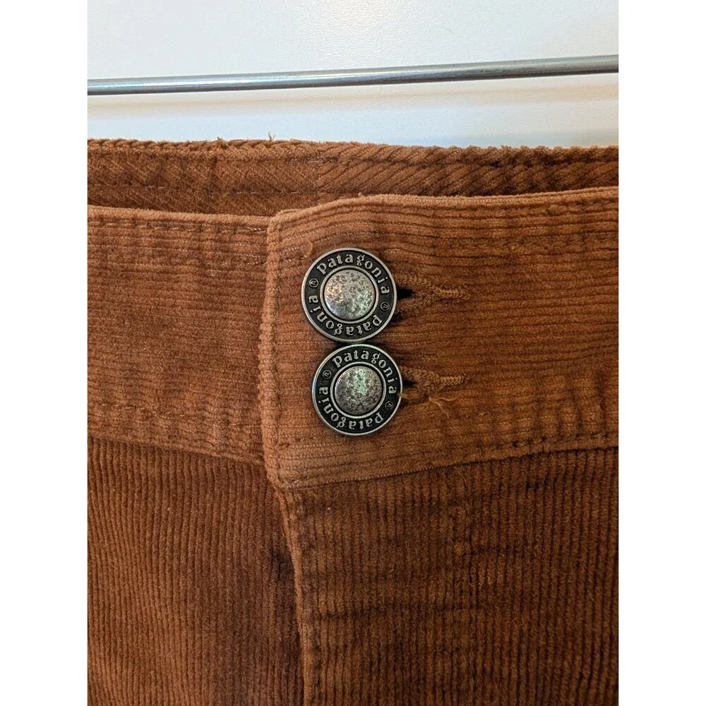 Patagonia Corduroy Mini Skirt Womens 8 Rust Orange Organic Cotton Fall Gorpcore